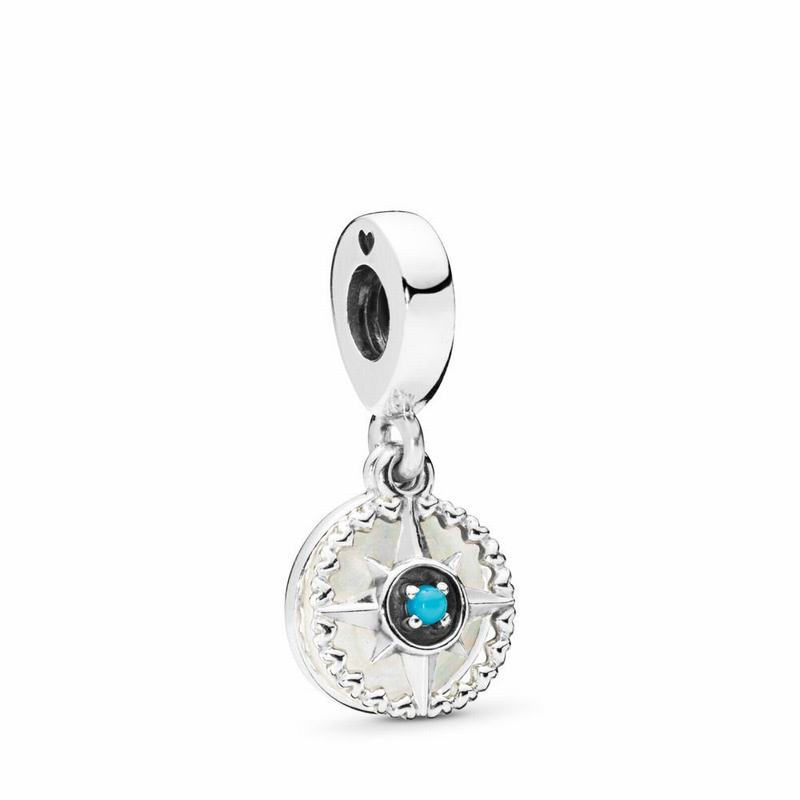Pandora Compass Rose Dangle Charm Silver Egypt MO5032196